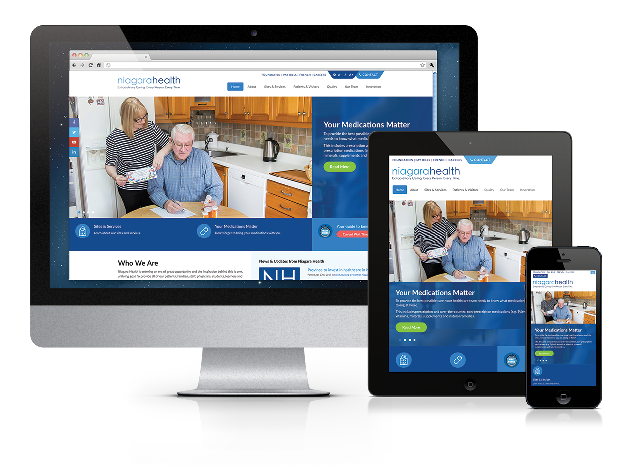 Niagara Health System, Website Design, Niagara