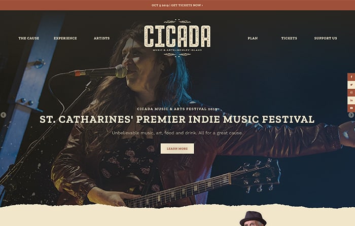 Cicada Music & Arts Festival | Smarter Website Design