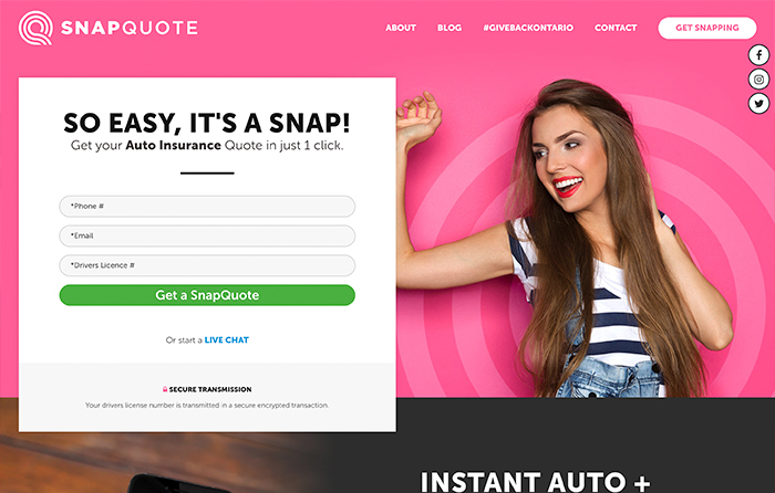 SnapQuote Insurance | Smarter Website Design