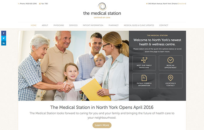 The Medical Station Responsive Website, Niagara